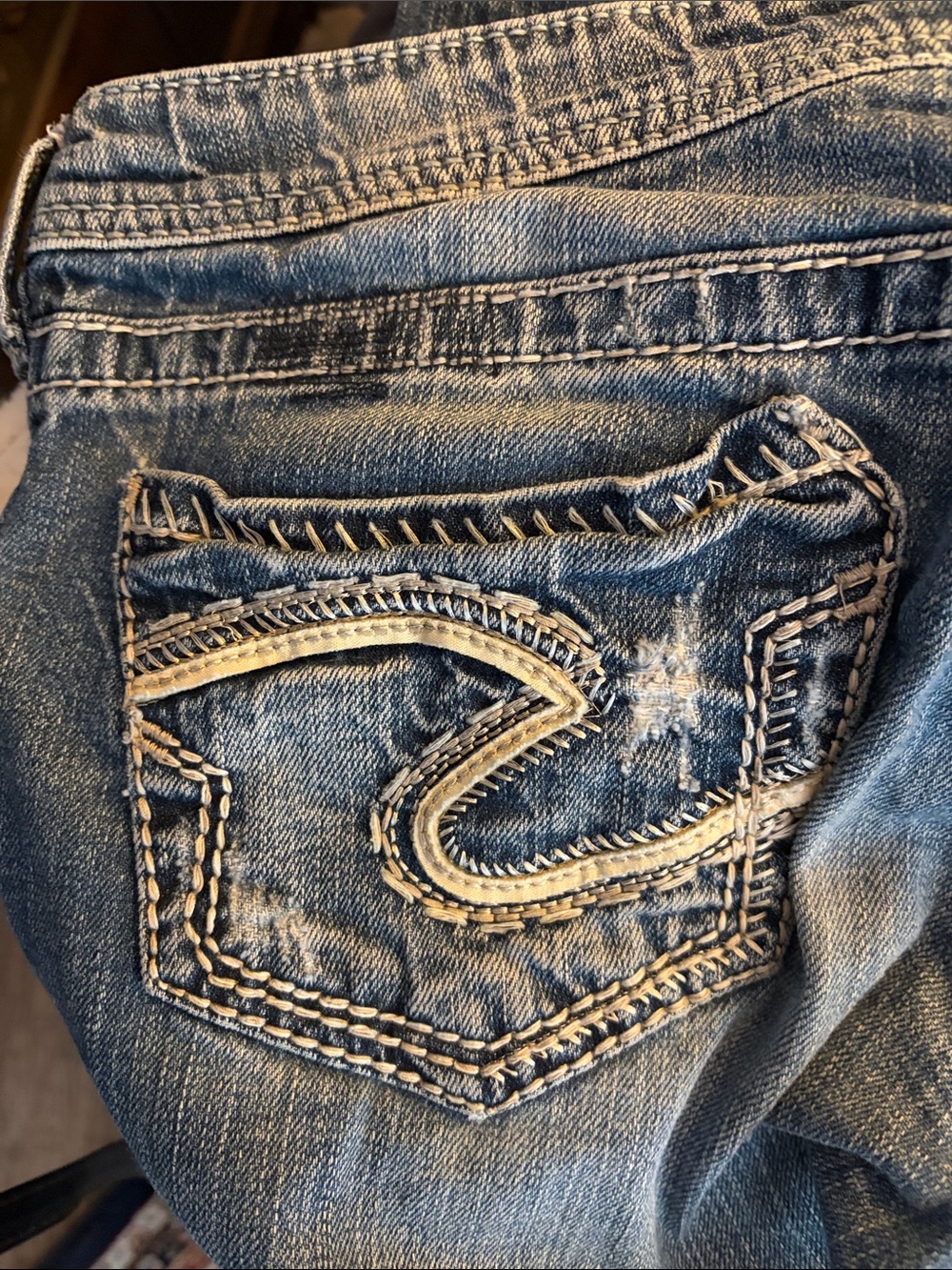 Silver Jeans Women's Distressed Blue Skinny Jeans - Picture 3 of 7